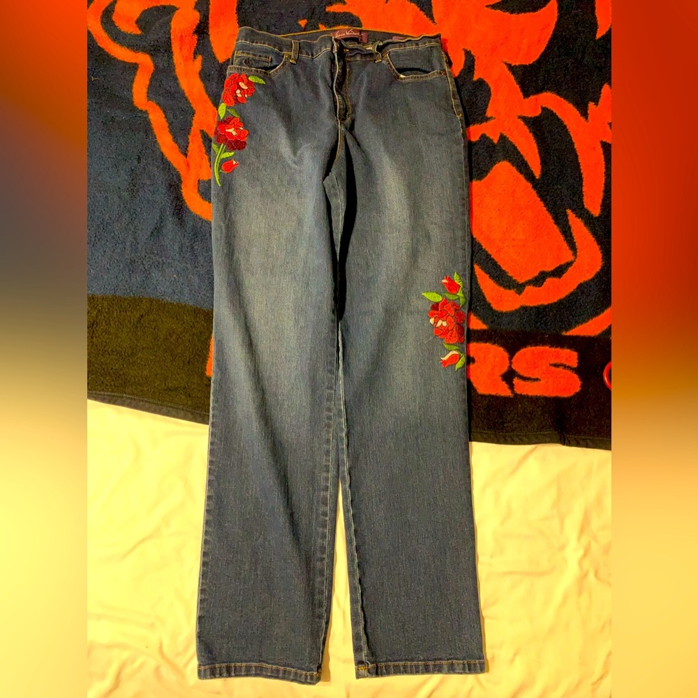 Gloria Vanderbilt Amanda Jeans Women's 12 Average Blue straight 30x30